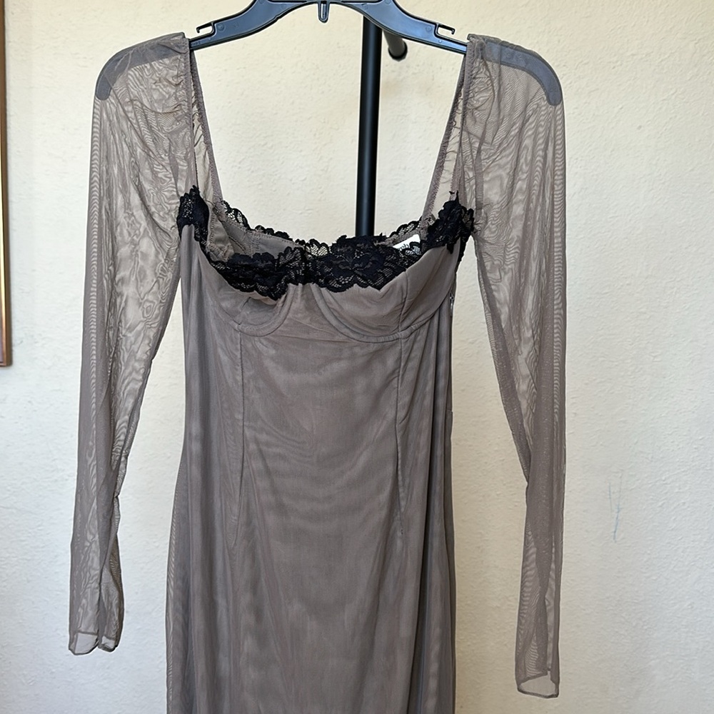 House of CB 'Seraphina' Smoke Corset Midi Dress NWOT size M - Picture 4 of 9